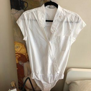 Alexander Wang COTTON POPLIN BODYSUIT